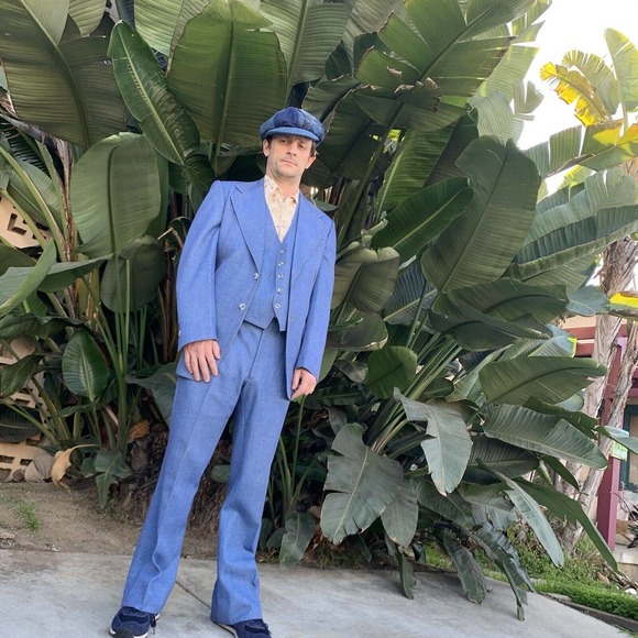 Vintage Other - Vintage 1970s Denim Leisure Suit M/L 3 piece